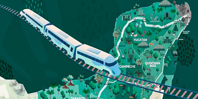 AMLO asegura que Falta poco para continuar con el tren maya en Playa del Carmen
