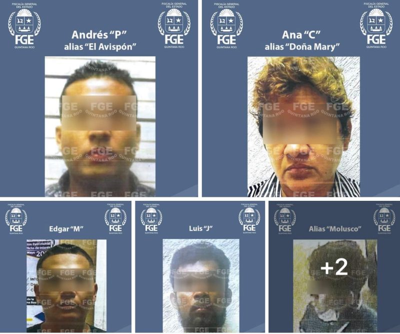 Ana “C” alias “doña Mary” probable (autora intelectual), Andrés “P” alias “avispón” probable (autor intelectual) Luis “J” (probable autor material) Jairo “M” (probable autor material) Edgar “M” alias Kiko (probable autor material) alias “Molusco” (probable autor material)