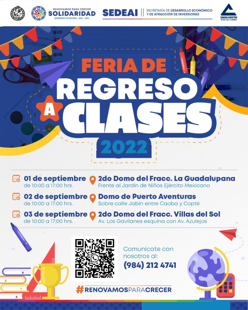Apoya municipio economía familiar con Feria de Regreso a Clases 2022