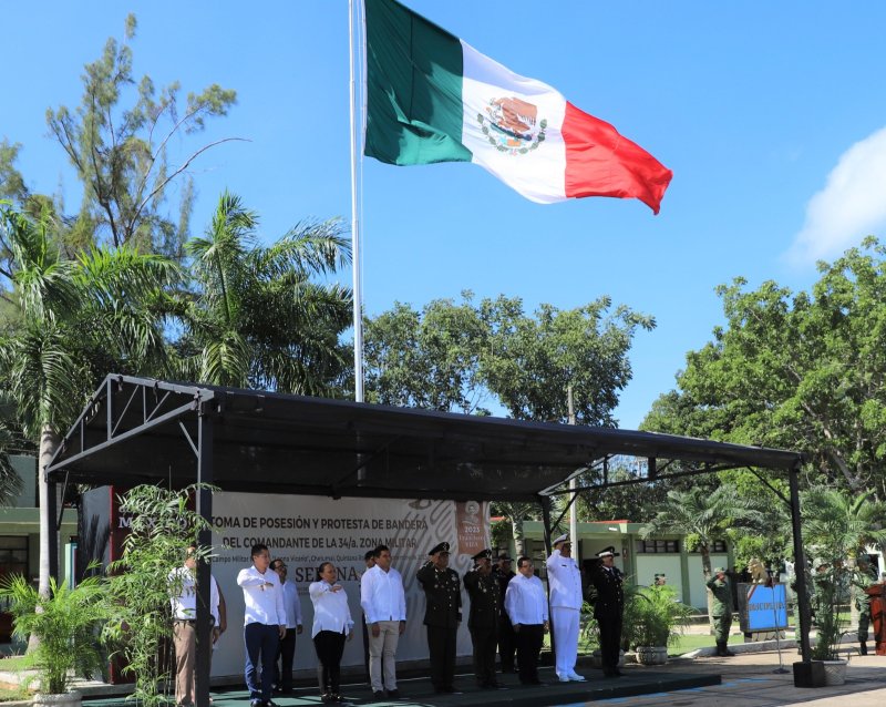 <br>Atestigua la titular de la Secretaría de Gobierno cambio de mando de la Comandancia de la 34ª Zona Militar