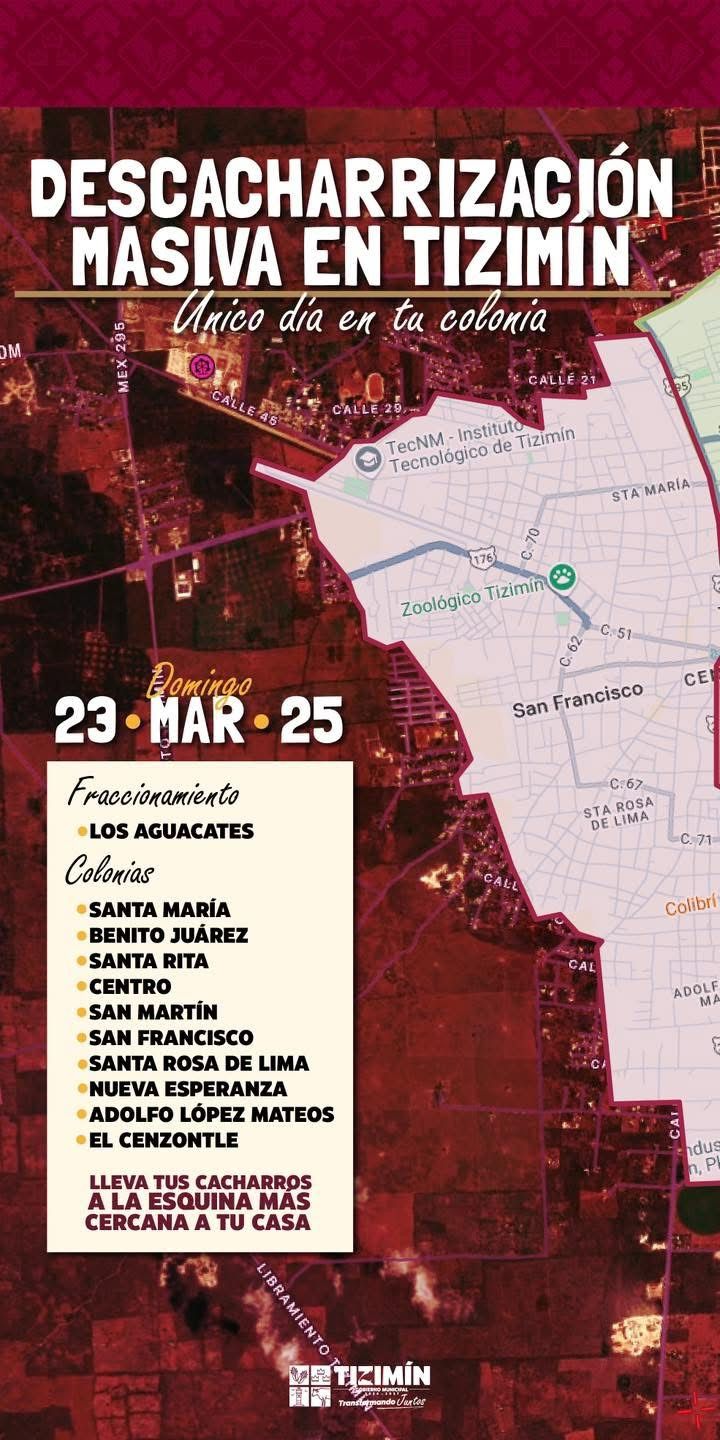 AYUNTAMIENTO TIZIMÍN 2024-2027 Y SECTOR SALUDTE INVITAN.