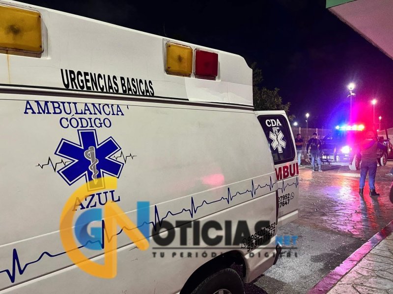 Baleado llega por sus propios medios al Hospital General de Cancún