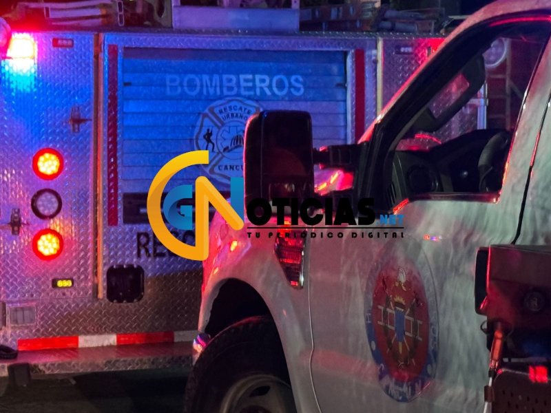 Bomberos atienden incendio en predio de la Rg 227