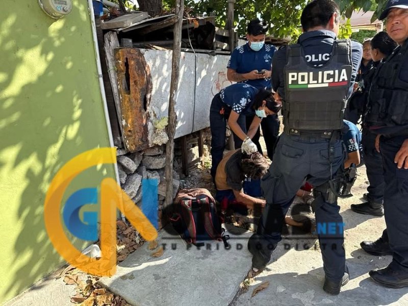Brutal ataque a pedradas deja a un hombre gravemente herido en Cancún