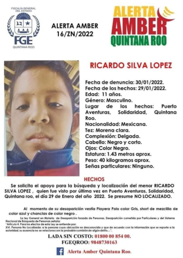 Buscan a menor desaparecido en Puerto Aventuras el sábado pasado