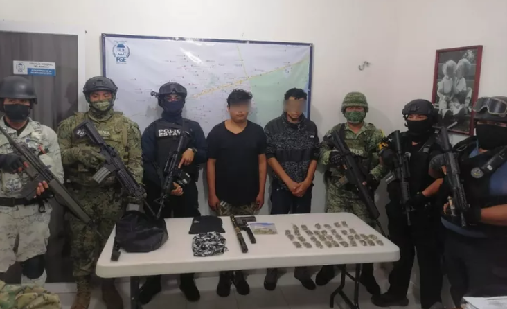 Cae dúo con subametralladora en camino a Punta Allen