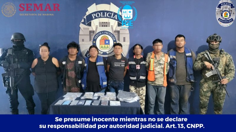 Cae grupo de delincuentes en Cancún; obligaban a trabajadores de la construcción a comprar drogas