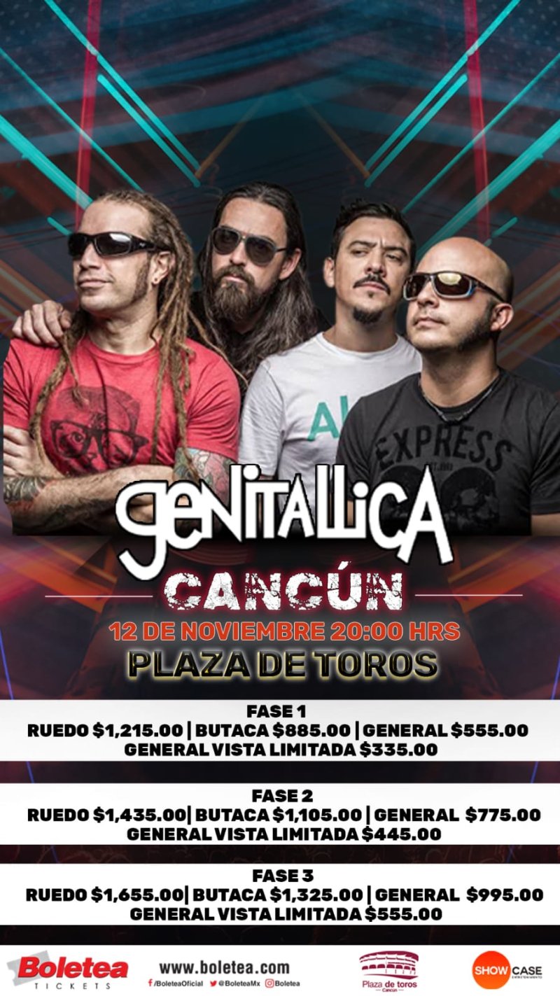 Cancún se pondrá a rockear y vibrará con Genitallica, El Gran Silencio y Pato Machete, compartiendo el mismo escenario’