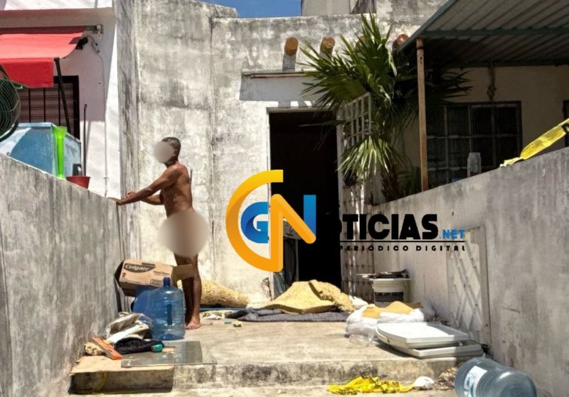 Captan a un vecino encuerado y pidiendo agua a plena luz del día para seguir bañándose