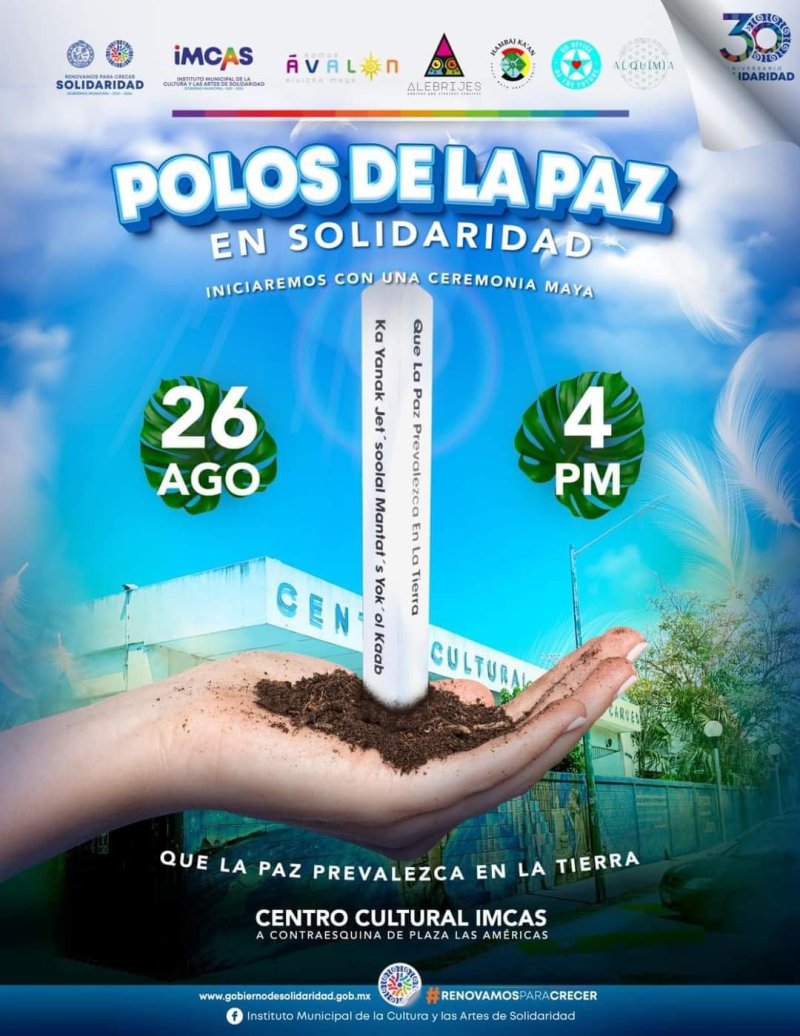Colocarán un “polo de paz” en Solidaridad