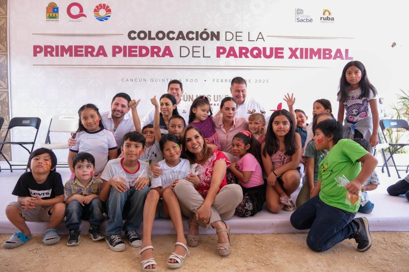 Con suma de esfuerzos, Mara Lezama y Ana Paty Peralta inician construcción de parque Xiimbal, en Cancún
