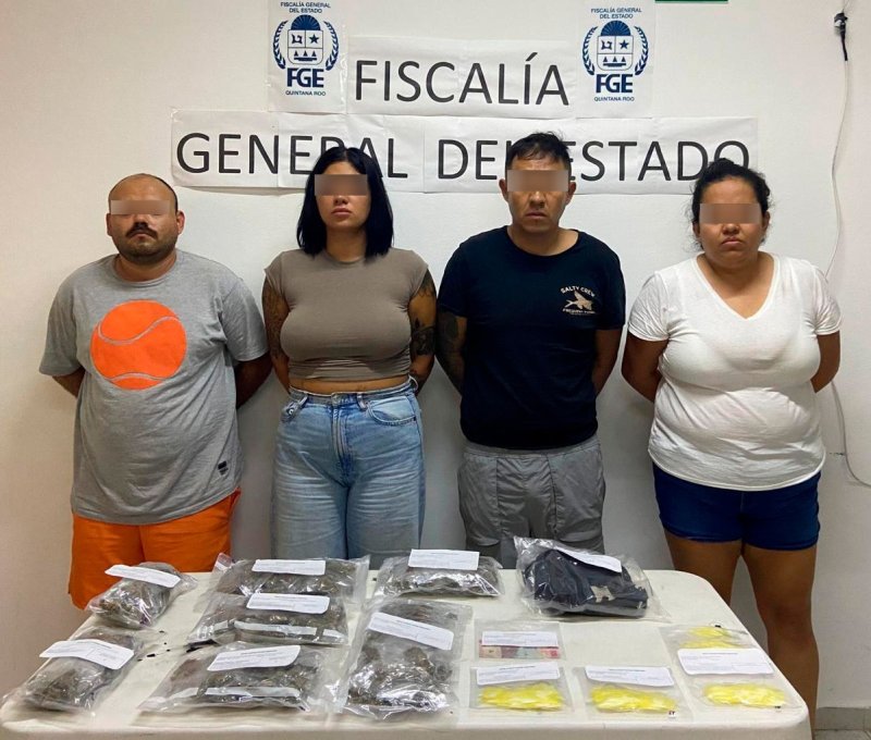 Consigue FGE vinculación a proceso de 5 personas y detiene a otra por narcomenudeo en Tulum y Puerto Morelos