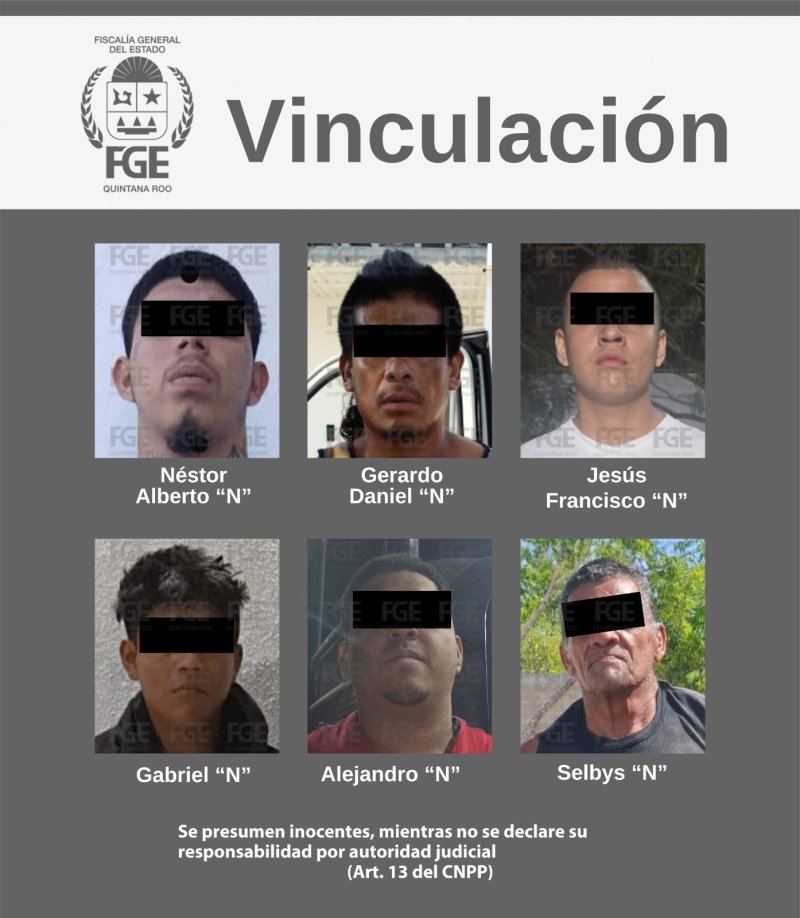 Consigue Fiscalía vinculación a proceso para siete sujetos en Benito Juárez y Playa del Carmen