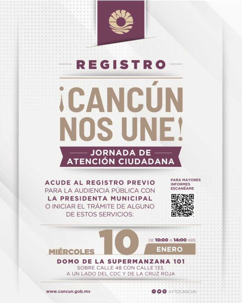 CONVOCAN A REGISTRO DE LA PRIMERA JORNADA DE ATENCIÓN CIUDADANA DE 2024