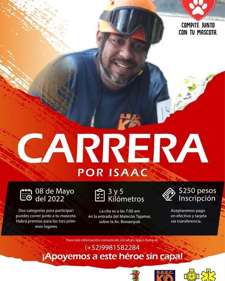 ¡CORRE POR ISAAC!, APOYA A ESTE HÉROE SIN CAPA