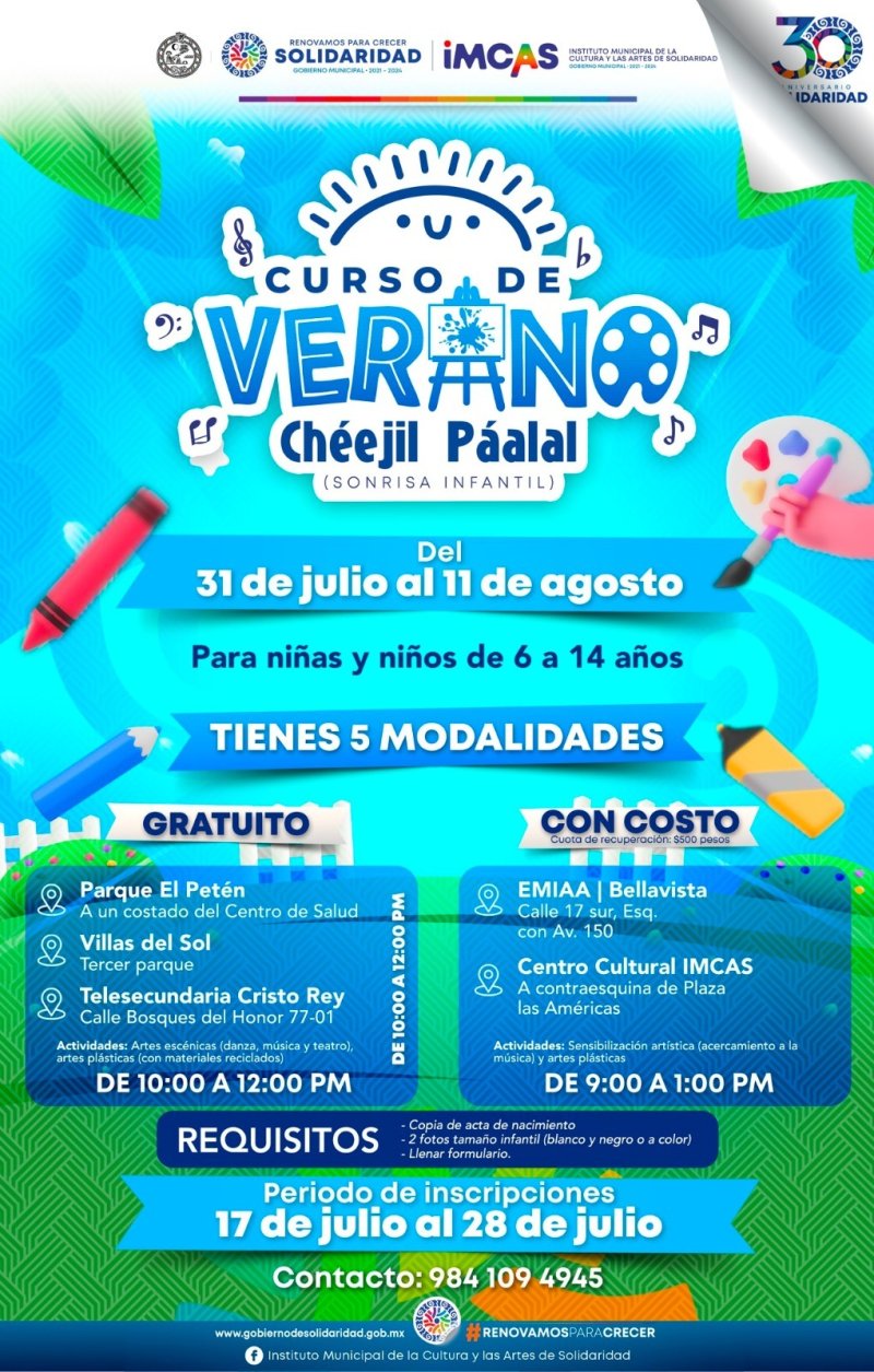 Curso de verano cultural Chéejil Páalal abre inscripciones
