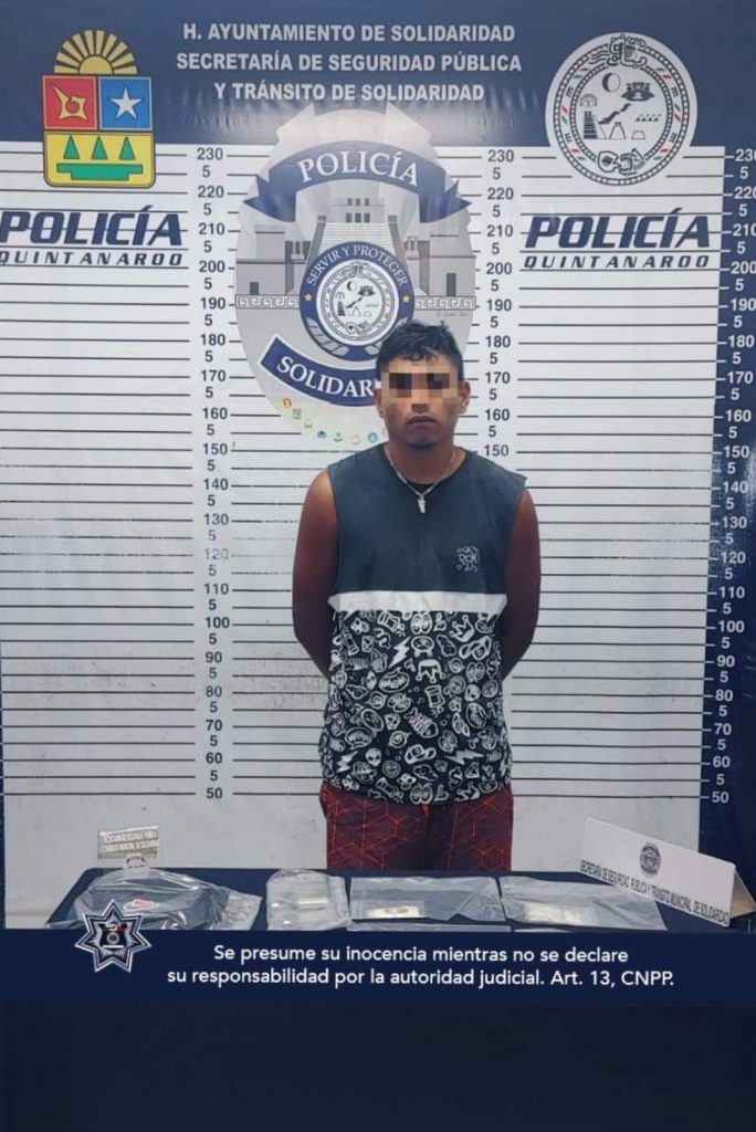 Detienen a motociclista con droga en la colocio
