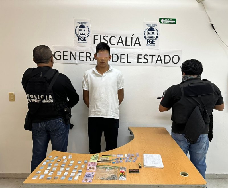 Detienen FGE, Guardia Nacional y Sedena a tres personas y aseguran presuntas drogas en tres cateos en Tulum