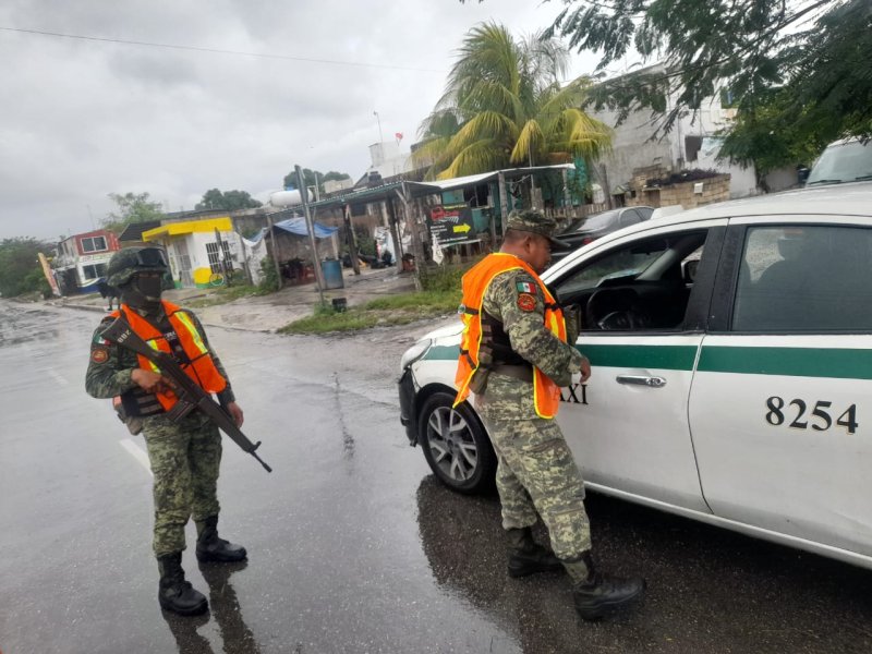 Ejército Mexicano despliega fuertes dispositivos de seguridad sobre zonas conflictivas de Cancún