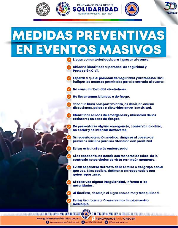 Emite gobierno medidas para disfrutar feria de Playa del Carmen