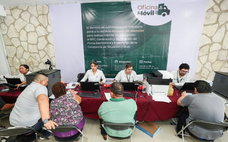 En funcionamiento dos oficinas móviles del SAT en Quintana Roo
