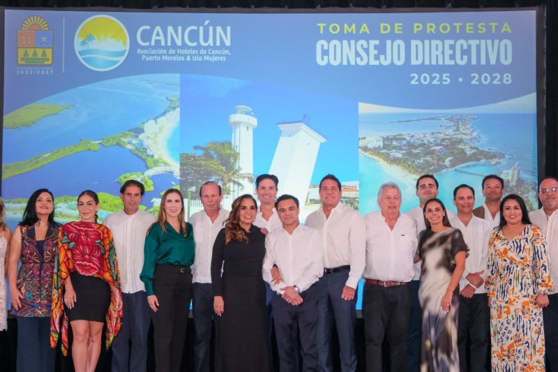 Encabeza Mara Lezama toma de protesta del Consejo Directivo de la Asociación de Hoteles de Cancún, Puerto Morelos e Isla Mujeres 2025-2028