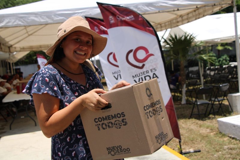 Entregará SEBIEN paquetes alimentarios “Comemos Tod@s” a beneficiarias rezagadas