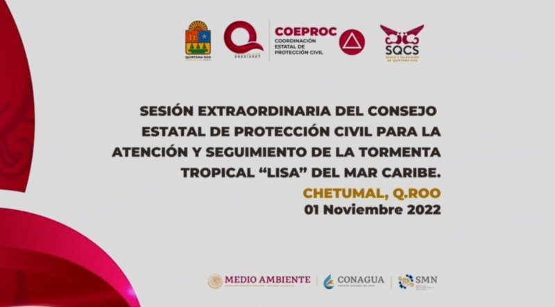 #EnVivo | Sesión Extraordinaria del Consejo Estatal de Protección Civil para la tormenta tropical Lisa#EnVivo