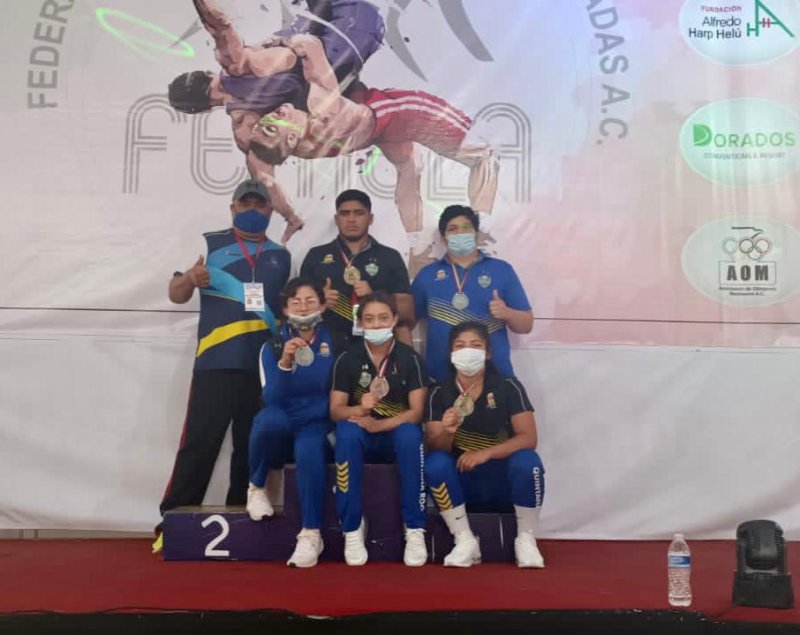 Equipo quintanarroense de Luchas Asociadas finaliza con medallas en el Campeonato Nacional Clasificatorio 2022
