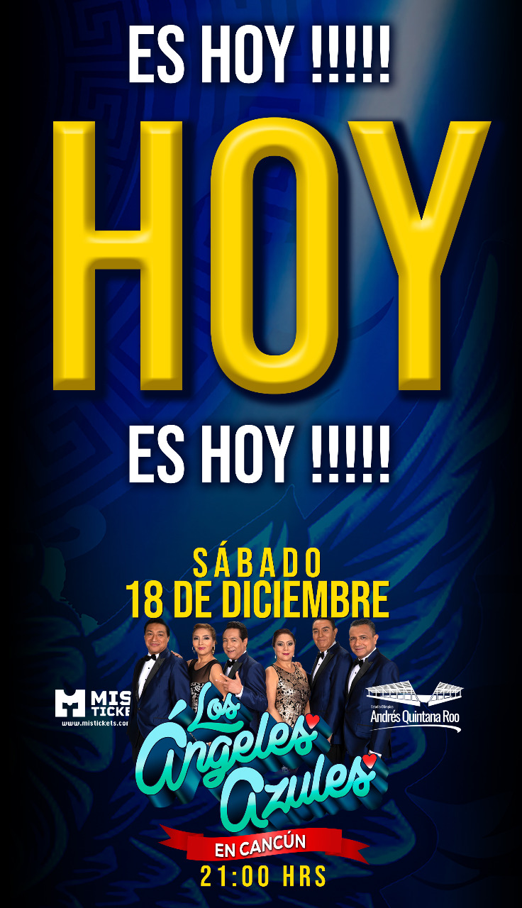 Es hoy, es hoy!!! “LOS ÁNGELES AZULES” ya están en Cancún!!!