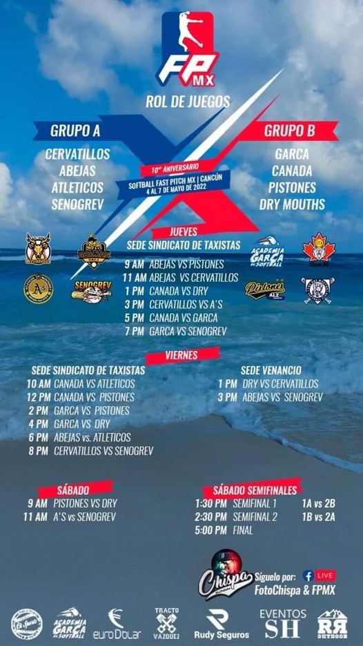 ESTE JUEVES COMIENZA EL SÓFTBOL FASTPITCH EN EL SINDICATO DE TAXISTAS DE CANCÚN