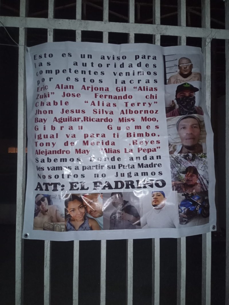 Exhibe “narcomanta” a “lacras” en la venta de drogas en Tizimín