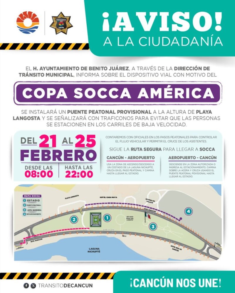 EXHORTAN A CONDUCTORES A EXTREMAR PRECAUCIONES VIALES EN ZONA HOTELERA