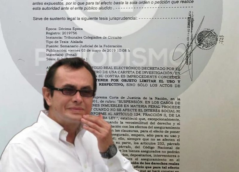 Fidel Villanueva Rivero, exmagistrado de Quintana Roo, se amparó ante una orden de aprensión en su contra.