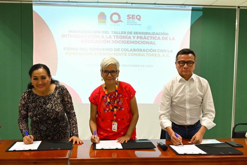 Firma SEQ convenio para implementar el Programa de Educación Socioemocional “Educar para el Bienestar”
