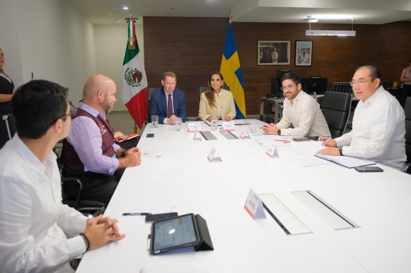 Fortalecen Mara Lezama y embajador de Suecia en México, Gunnar Aldén, sectores del turismo y la sustentabilidad