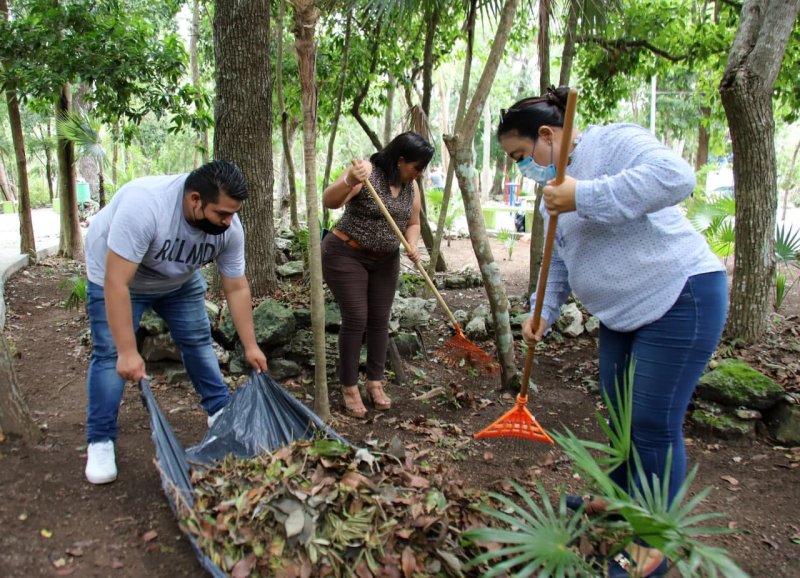 Gobierno de Puerto Morelos mejora la imagen del parque Punta Corcho