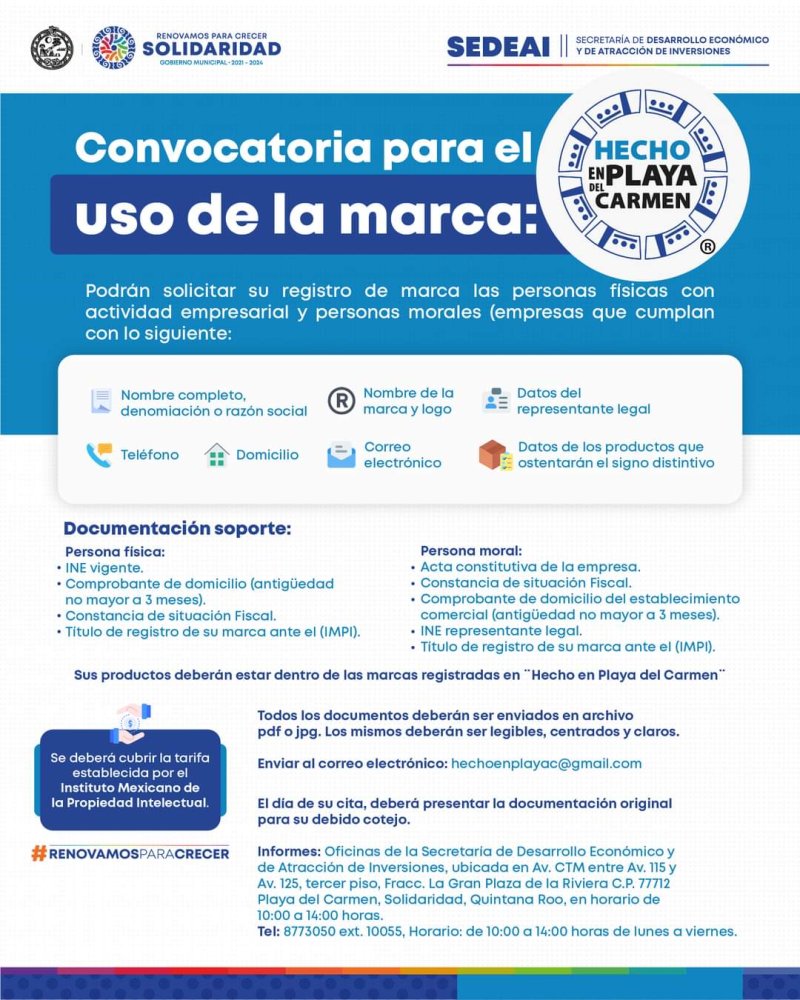 Gobierno invita a formar parte de “Hecho en Playa del Carmen”