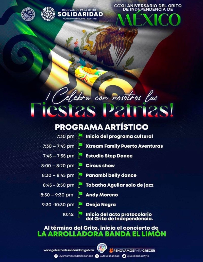 Gobierno municipal listo para fiestas patrias