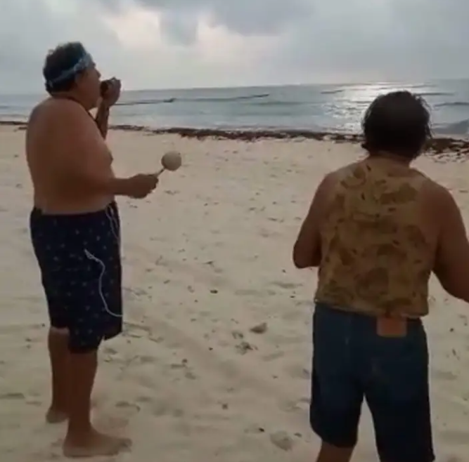 Grupo de playenses celebran ritual Maya para enviar buenas vibras a Juan Márquez