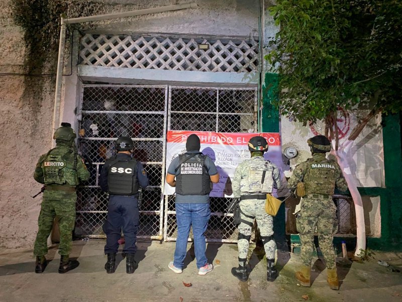 Grupo Interinstitucional detiene a cuatro personas y asegura drogas en tres cateos realizados en Benito Juárez