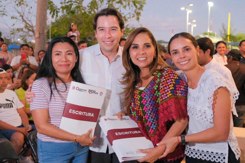 Hace justicia social Mara Lezama a familias de colonias irregulares de Benito Juárez que por décadas fueron abandonadas