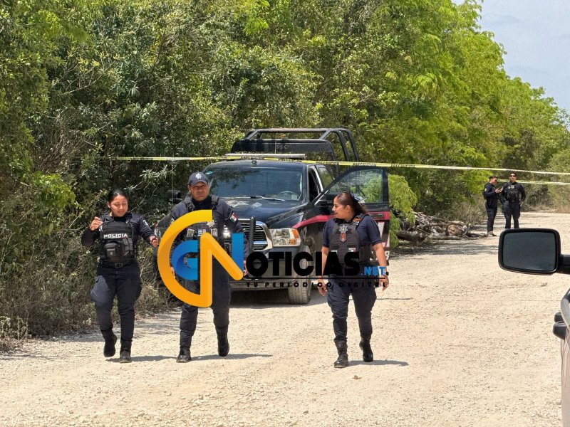 Hallan cuerpo esposado y con tiros en la cabeza en camino de terracería rumbo a la colonia México, en Cancún