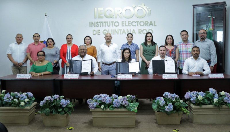 IEQROO y TJAQROO firman convenio, en beneficio de trabajadores electorales.