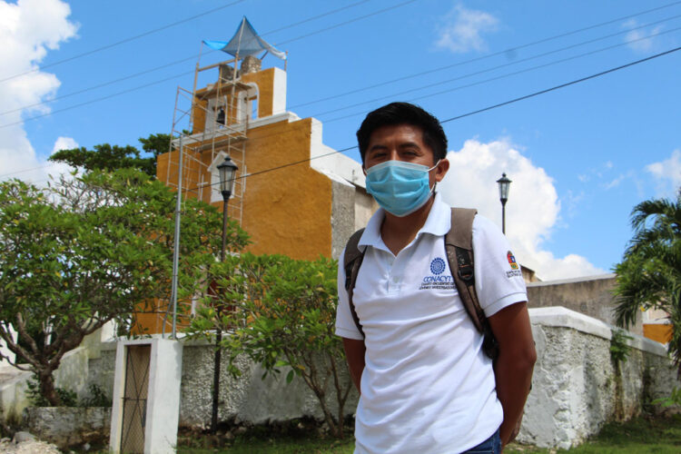 INAH rehabilita iglesia en comunidad maya dañada por un rayo