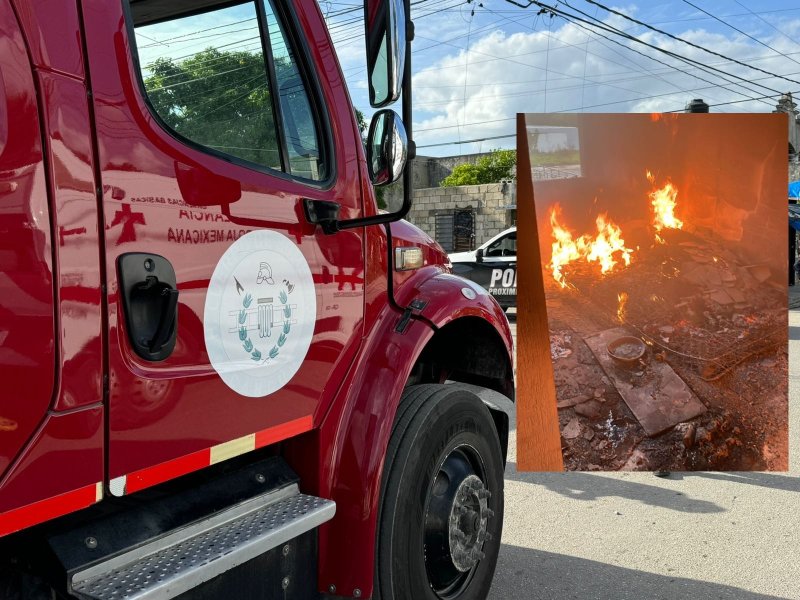 Incendio en fraccionamiento Prado Norte