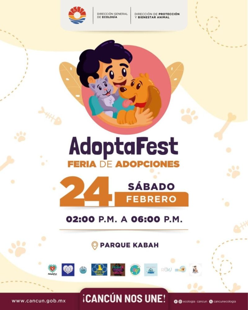 INVITA GOBIERNO MUNICIPAL A LA FERIA DE LA ADOPCIÓN «ADOPTAFEST»