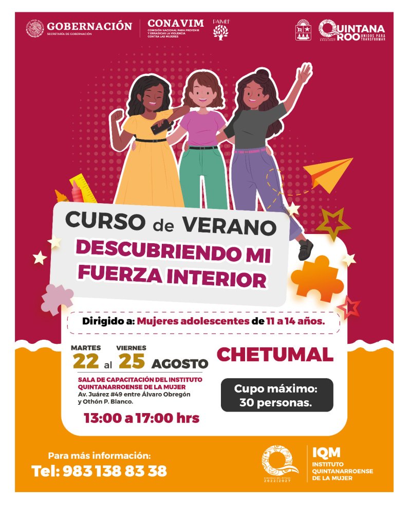 IQM anuncia cursos de verano para niñas y adolescentes “Niñas Poderosas” y “Descubriendo mi Fuerza Interior”