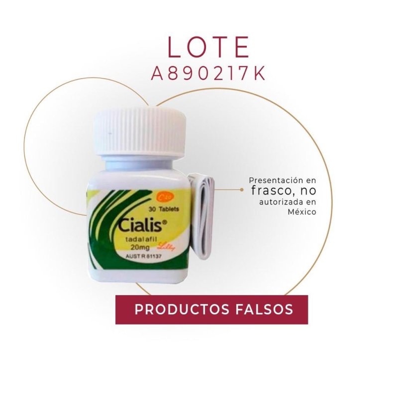 <strong>La DPCRS y COFEPRIS alertan sobre falsificación del producto Cialis (Tadalafil) tabletas de 5 mg y 20 mg</strong>