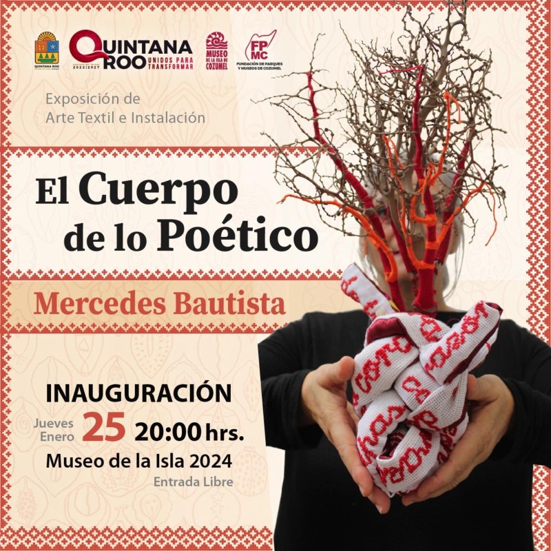 La Fundación de Parques y Museos invita a la inauguración de la exposición de arte textil e instalación “El Cuerpo de lo Poético”